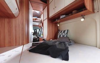 450 with high top bed: 2.230 2 + 2 optional Rear bed: 1.