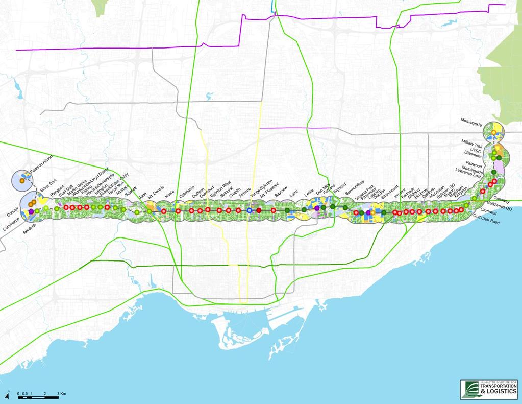 Eglinton Crosstown LRT Phases 1, 2 and 3 The Eglinton Crosstown LRT is a 42km LRT line in the City of Toronto.