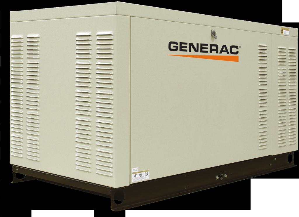 Natural Gas or LP Operation 2 Year Limited Warranty Liquid-Cooled Engine Generator Sets Standby Power Rating Model QT0 (Bisque) - kw 60Hz UL 2200 Listed Meets EPA Emission Regulations CA/MA emissions