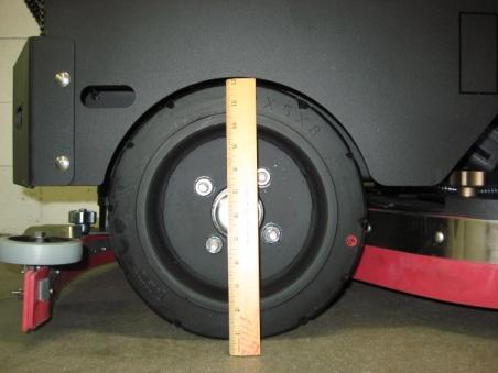 GTX scrubber s have a 12 diameter tire.