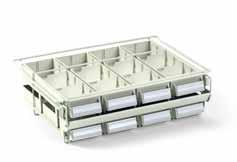 Modular components can be interchanged among your storage and transport products.