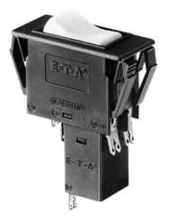 Thermal-Magnetic Circuit Breaker 30-...-M-.. Description Single or two pole rocker switch/thermal-magnetic circuit breaker with trip-free mechanism (S-type TM CBE to EN 60934).