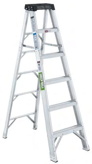 Series 2012 Fiberglass Shelf Ladder Type IA 300 lbs. load capacity Series 2061 Aluminum Stepladder Type IA 300 lbs.