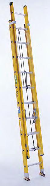 Series 6102 Fiberglass Extension Ladder Series 6062 Fiberglass Extension Ladder Type IAA 375 lbs. load capacity Single Section - Series 6092 Type IA 300 lbs.