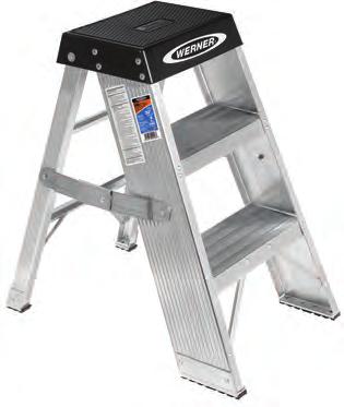ALUMINUMSTEPLADDERS NOT FOR WORKING AROUND ELECTRICITY. LIGHTWEIGHT. 25 SSA00 375lbs.