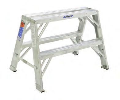 TW370-30 300lbs. PER SIDE STYLE: Portable Work Stand Max. Standing Height Width Width Spread Double angle bracing on all steps Heavy duty broad steps and top.