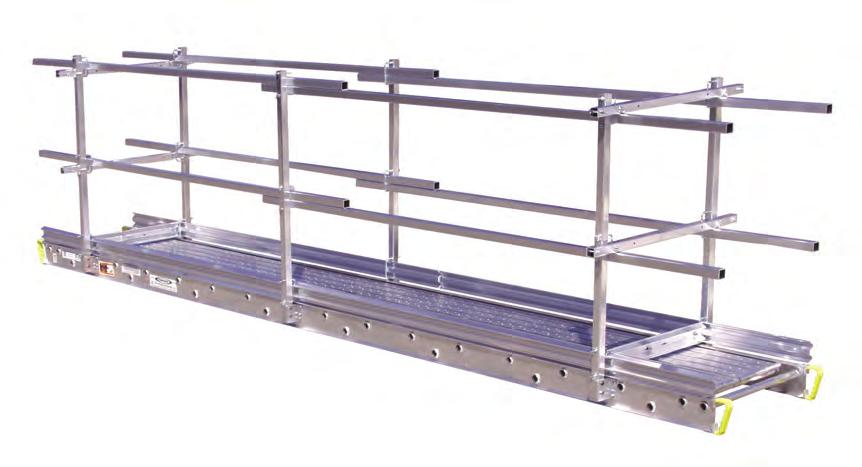 GUARD RAILSYSTEMS Stanchion Post Assembly Square Guard Rail SCAFFOLDING & STAGES Toe Board End Rail and End Toe Board Assembly* *Each includes 2 end rails, 1 toe board SQUARE MODULAR GUARD RAIL