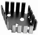 3 Heat sinks available in a variety of heights for low profile applications or higher power dissipation. Square baskets are made from 0.
