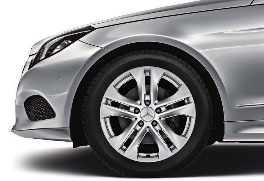 01 5-twin-spoke wheel Finish: titanium silver Wheel: 7.5 J x 17 ET 45 I Tyre: 235/45 R17 A207 401 0602 9765 Option for rear axle: Wheel: 8.