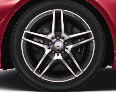 04 AMG 5-twin-spoke wheel Finish: silver, high-sheen Wheel: 8 J x 18 ET 45 Tyre: 235/40 ZR18 B6 603 1479 Option for rear axle: Wheel: 8.