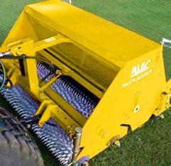 sections adjustable from 0-50 gms per m 2. A drag brush sweeps the remaining seeds into the holes, and a rear smooth roller firms up the surface.