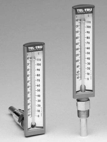 6" Submarine and Economy Thermometers Designed for diesel engines, compressors, brine lines and all small piping networks.