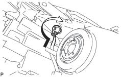 (d) Turn the aiming screw of the headlight leveling motor in the direction indicated by the arrow (4) shown in the illustration to install it. 5.