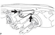 3. INSTALL LOWER HEADLIGHT PROTECTOR RETAINER (a) Cut off the part shaded in the illustration and sand smooth with sandpaper.