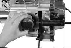 Rear Cylinder Front Cylinder PISTION Place a clean rag over the cylinder base to prevent piston pin