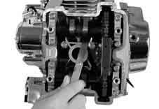 ENGINE 3-20 CAMSHAFT The camshaft should be checked for runout and also for wear of cams and journals if the engine has been noted to produce abnormal noise or vibration or a lack of output power.
