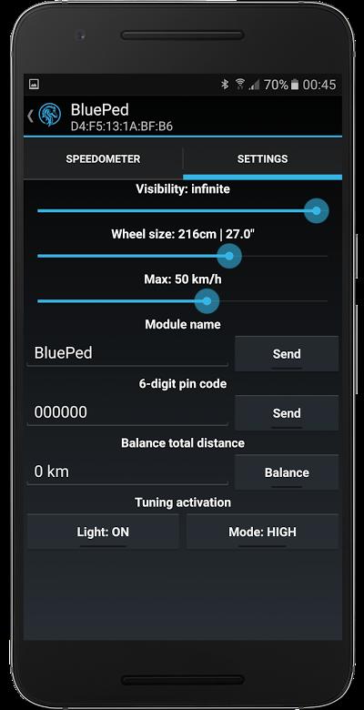 3.3 MAIN SCREEN - SETTINGS Visibility: Can be set to values between 0 and 240 seconds or infinite.
