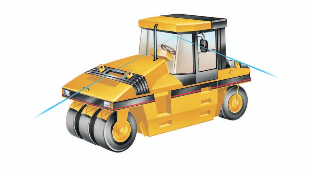 Excellent Forward and Rearward Visibility The sloped hood design and low rear profile provide unrestricted visibility to the front and rear of machine. Visibility. Excellent forward and rearward visibility allows the operator to see objects 1 meter high and 1 meter in front and rear of the machine.