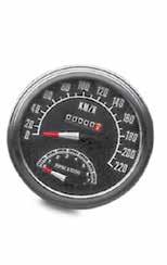 1:1 Ratio Speedometers (1000rpm = 60mph) Fits FL models 62-80, FX models 71-72 and FXWG 80-83 with transmission drive unit. 5/8"-18 cable fitting. 310392 Police special face.....................................$59.