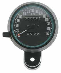 Speedometers 310424 Fits 84-93 FX, FXR and Sportster models with riser mounted gauges, rear reset knob and self canceling turn signals (repl. OEM 67016-86A)......................................$99.
