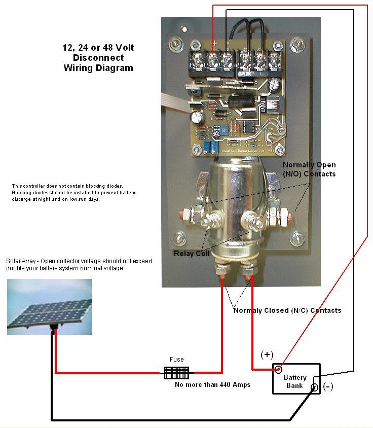 Using the controller as a disconnect controller Disconnect controllers are used with solar systems and other energy sources where the source does not require a constant load (Solar).
