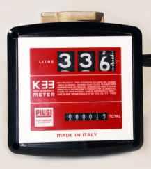 378L Piusi K33 diesel/paraffin meter Flow rate: 20-120L/min Meter mechanism: Nutating disk Operating pressure (max): 3.