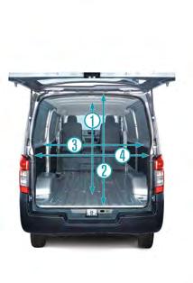 WIDE BODY HIGH ROOF 1 Cargo Area Depth 1 645mm 2 Opening Height 1 560mm 3 Cargo