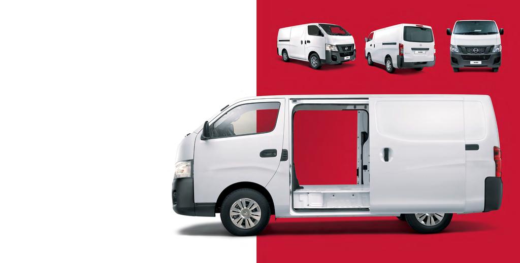 TURNS HEADS AS WELL AS IT CARRIES CARGO Bold, dynamic looks with an angled strut grille create a powerful presence that hints at the serious carrying capabilities within the Nissan.