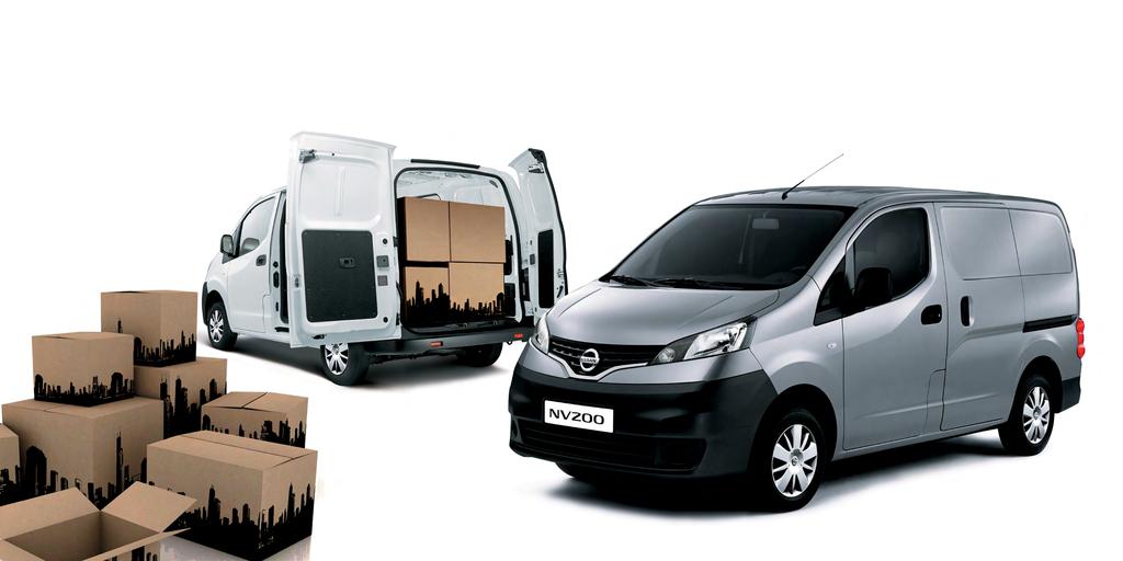 INSIDE THE BUSINESS END The compact appearance of the Nissan NV200 belies the extra-ordinary space of the cargo area, the largest in its category. With fully 4.