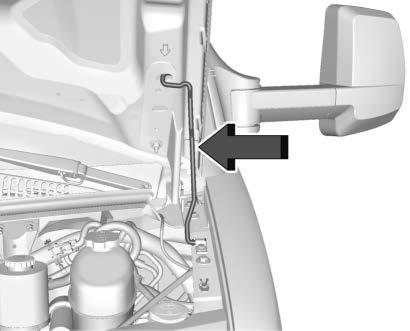 If the vehicle has an underhood lamp, it will automatically come on and stay on until the hood is closed.