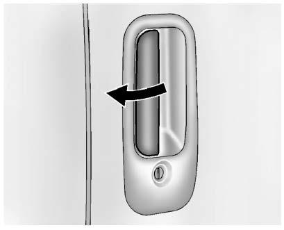 32 Keys, Doors, and Windows Doors Side Door (60/40 Swing-Out) To open the front portion of a 60/40 door from the outside, pull out on the handle and open the door.