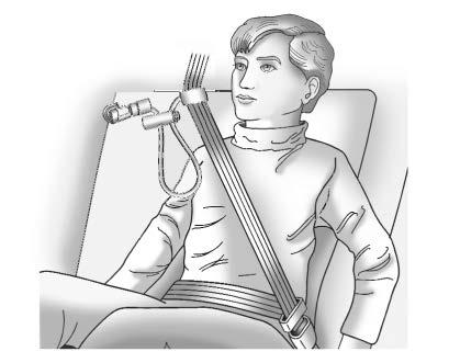54 Seats and Restraints Comfort Guide Installation and Removal (Adjustable Style) { Warning A seat belt that is not properly worn may not provide the protection needed in a crash.
