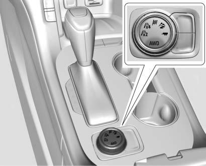 Driver Mode Control Knob 5 or q Tour (FWD) : Vehicle is in Tour (FWD) Mode. Use this mode during normal driving conditions. See Driving for Better Fuel Economy 0 27.