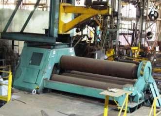 Hydraulic Drop End, (Roll is Partially Disassembled, Was Rebuilt and in Process of Assembly) 12 x 1 3/8 ROUNDO Model PAS-550 4-Roll Double Pinch Hydraulic Bending Roll with Capacity 144 x 1-3/8