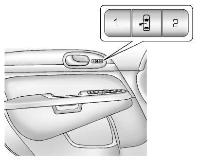 3-6 Seats and Restraints Memory Seats On vehicles with the memory feature, the controls on the driver door are used to program and recall memory settings for the driver seat, outside mirrors, and