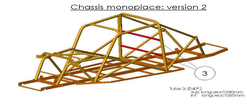 9P) Châssis monoplace version 2 Single seat chassis