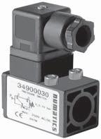 349 SERIES PRESSURE SWITCH SERIES 349 Series Pressure Switch Performance Data Without Protection With Protection Port Size/Thread Type Pad Mounted Fluid Air or Inert Gas Pressure Setting 0,2 to 6;