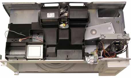 Component Locator Views Top View 4 7 6 9 5 8 10 2 1 3 1 - Interior Light 2 - Main and HV Transformer Fuses 3 - Hidden Vent Switch and Motor 4 - Vent Fan