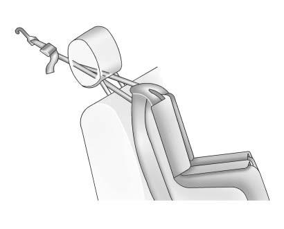 If the child restraint manufacturer recommends that the top tether be attached, attach and tighten the top tether to the top tether anchor, if equipped.