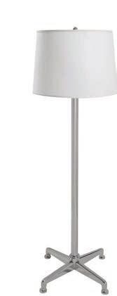 26 H 850707 mason floor lamp* White/Brushed Silver 18