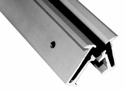 Coercial Body Fittings HINGES POLIALL CONTINUOUS HINGE Manufactured from 2 anodised aluminium profiles interlinked with black polyurethane allowing a 180 o