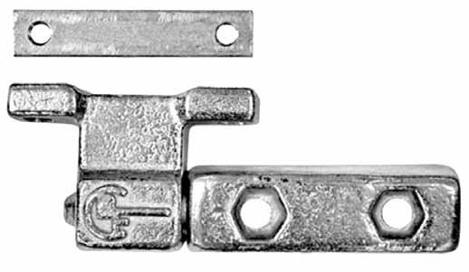 ALEV909/910ZP Gudgeon, Hinge & Backplate zinc plated wgt. 0.