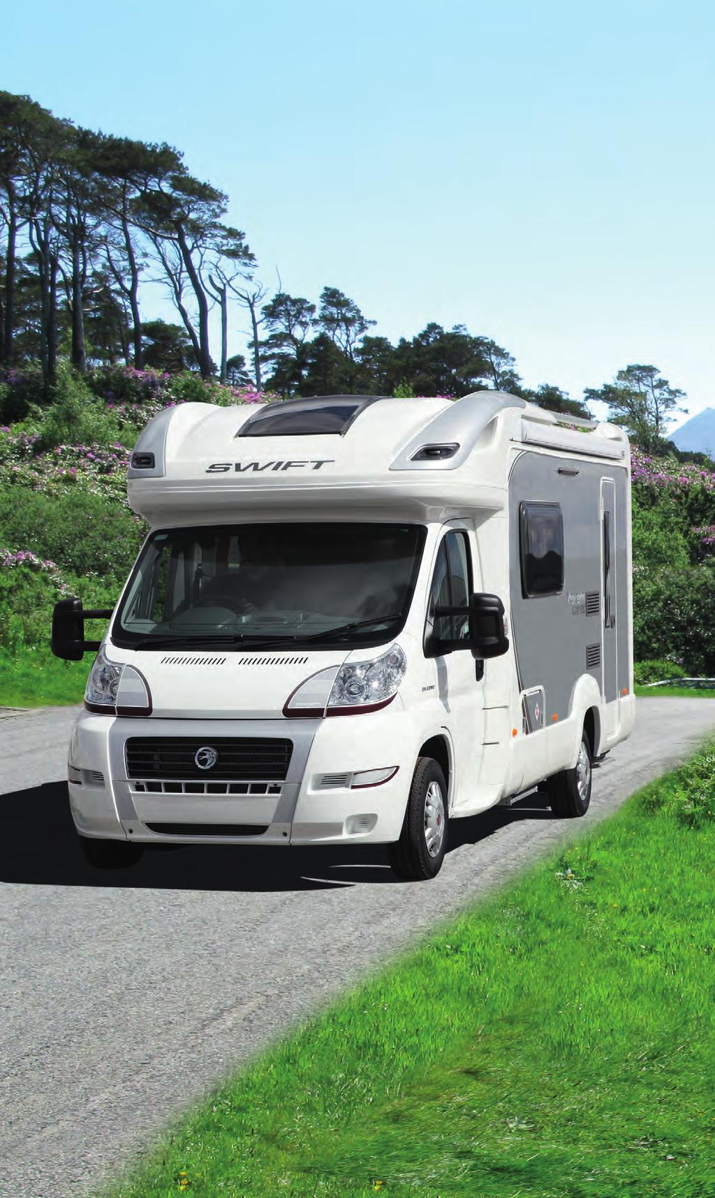 Motorhomes Swift Group Limited provides a three-year warranty on the coachbuilt element of the motorhome, see www.swiftmotorhomes.co.uk for more details.
