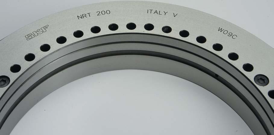 Product tables Designation system NRT 260 / G Type NRT Axial-radial cylindrical roller bearings for rotary tables Bore