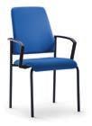 antistatic), medium high Swivel chair, FlexoBalance element, lockable Four legs, stackable Four