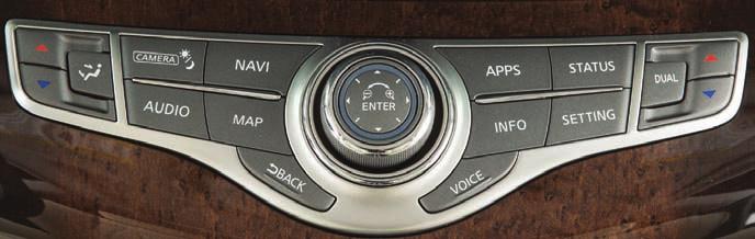 Navigation System (if so equipped) Clock Set/Adjustment 5 4 3 Use the Infiniti controller and ENTER button to navigate through the center