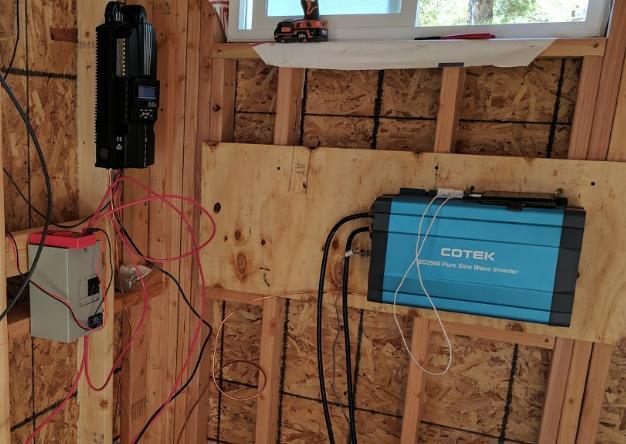 At 6:00PM, a refrigerator was hooked up to the inverter and was powered. Once the load was added, there is a drop in the battery voltage down to 12.