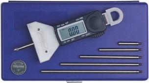 DEPTH GAGE Inch/Metric/Fraction Spring-loaded and hold measurement button for