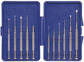SCREWDRIVER KIT AUTO TOOL CRIB This precision Screwdriver and Tool Set is ideal for miniature work.
