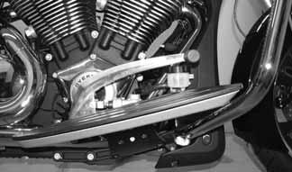 Instruments, Features and Controls Brakes The front brake lever activates the front brake calipers. The rear brake pedal activates the rear brake caliper.